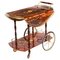 Vintage Italian Marquetry Drinks Trolley, 1960s 1