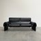 DS-2011 Sofa aus schwarzem Leder von De Sede, Schweiz, 1980er 1