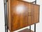 Vintage Italian Modular Bookcase in Walnut Wood and Metal, 1960s 18