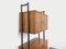 Vintage Italian Modular Bookcase in Walnut Wood and Metal, 1960s 12