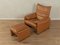 Set of Vintage 675 Maralunga Chair and Ottoman from Vico Magistretti for Cassina, 1970s 2