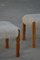 Dänische Mid-Century Eiche Hocker mit Bezug aus Lammwolle von Henning Kjærnulf, 1950er, 2er Set 12