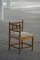 Antique French Hand-Crafted Bobbin Corner Chair with Lambswool, 1920s 12