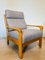 Vintage Oak Lounge Armchair, West Europe, 1970s, Image 1