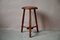 Brutalistischer Dreibeinhocker aus Holz, 1940er 4