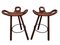 Brutalistische Marbella Barhocker Sergio Rodrigues zugeschrieben, Spanien, 1960er, 6er Set 5