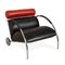 Zyklus Sessel aus schwarzem und rotem Leder von Cor 1