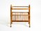 Petite Table d'Appoint en Bambou avec Plateau en Verre et Porte-Revues, Italie, 1960s 3