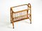 Petite Table d'Appoint en Bambou avec Plateau en Verre et Porte-Revues, Italie, 1960s 2