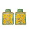 Boîtes à Thé en Porcelaine Pastel avec Motif Floral, Chine, Set de 2 1