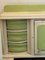 Meuble de Lavabo Vintage en Bois Vert et Blanc, 1950s 6