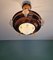 Lampada da soffitto Art Déco in rame e vetro stampato opalino, anni '20-'30, Immagine 11