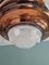 Lampada da soffitto Art Déco in rame e vetro stampato opalino, anni '20-'30, Immagine 3