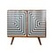 Vintage Schrank mit Op Art Motiven, Polen, 1950 1