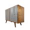 Vintage Schrank mit Op Art Motiven, Polen, 1950 3