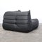 Black Leather Togo Modular Sofa attributed to Michel Ducaroy for Ligne Roset, 1970s, Set of 3, Image 5