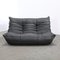 Black Leather Togo Modular Sofa attributed to Michel Ducaroy for Ligne Roset, 1970s, Set of 3, Image 11