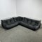 Black Leather Togo Modular Sofa attributed to Michel Ducaroy for Ligne Roset, 1970s, Set of 3, Image 16