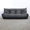 Black Leather Togo Modular Sofa attributed to Michel Ducaroy for Ligne Roset, 1970s, Set of 3, Image 7