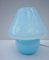 Lámpara con forma de champiñón de cristal de Murano azul de Gambaro e Poggi para Vetri, años 70, Imagen 1
