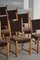 Danish Modern Dining Chairs in Oak and Mohair attributed to Henning Kjærnulf, 1950s, Set of 16 20