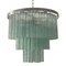Green Tronchi Murano Glass Chandelier in Venini Style by Simoeng 1