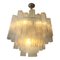 Opal Tronchi Murano Glass Chandelier in Venini Style by Simoeng 1
