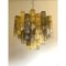 Amber and Fume Tronchi Murano Glass Chandelier in Venini Style by Simoeng 3