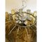 Amber and Fume Tronchi Murano Glass Chandelier in Venini Style by Simoeng 6