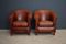 Vintage Dutch Cognac Leather Club Chairs, Set of 2 1