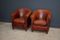 Vintage Dutch Cognac Leather Club Chairs, Set of 2, Image 2