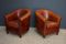 Vintage Dutch Cognac Leather Club Chairs, Set of 2 6