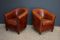 Vintage Dutch Cognac Leather Club Chairs, Set of 2, Image 6