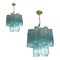 Murano Style Glass Turquoise Chandeliers by Simoeng for Simoeng, Set of 2 1