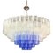 Large Transparent and Blue Tronchi Murano Glass Chandelier by Simoeng for Simoeng 1