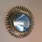 Brass Convex Sunburst Mirror from Deknudt, 1970s 1