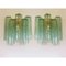 Green Tronchi Murano Glass Wall Sconces, Set of 2 6