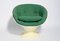 Space Age Green and Ivory Plastic Club Chair by Rafael Raffel, 1970s, Image 1