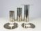 Italian Nickel-Plated Decorative Vases, 1970s, Set of 3 6