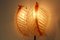Lámparas de pared con hojas de cristal de Murano de Mazzega, años 70. Juego de 2, Imagen 2