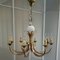 Brass Chandelier with Glass Ostrich Egg, 1970s 1