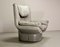 Fauteuil en Cuir Gris par Ammanati & Vitello pour Comfort Italy, Italie, 1970s 3