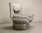 Italian Grey Leather Lounge Chair by Ammanati & Vitello for Comfort Italy, 1970s, Image 3