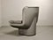 Italian Grey Leather Lounge Chair by Ammanati & Vitello for Comfort Italy, 1970s, Image 5