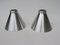 Vintage Chrome-Plated Scissor Lights in Matte Brushed Aluminum, Set of 2 19