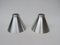 Vintage Chrome-Plated Scissor Lights in Matte Brushed Aluminum, Set of 2 20