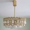 Mid-Century Gilded Brass & Crystal Chandelier from Palwa, Image 1