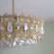 Mid-Century Gilded Brass & Crystal Chandelier from Palwa 4