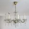 Mid-Century Modern Glass Chandelier, 1950s, Image 1