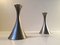 Art Deco Pewter Candlesticks by Just Andersen, 1940s, Set of 2 1